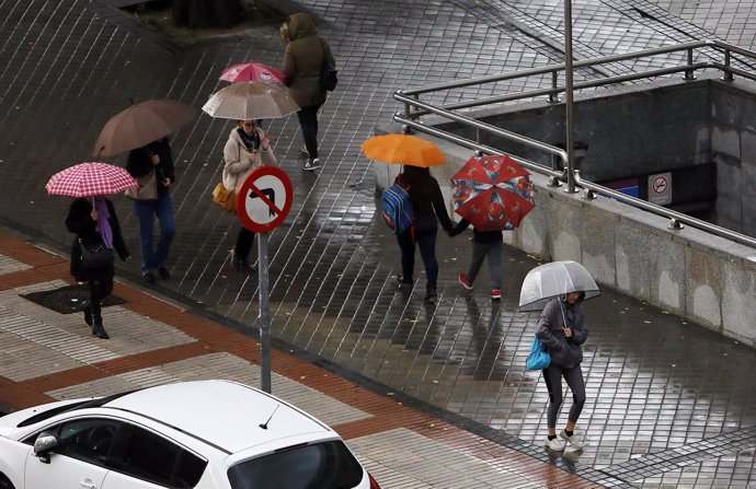 Temporal de lluvia en España
