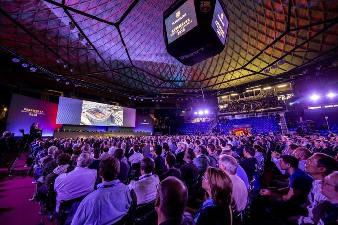 Imatge de l'Assemblea de Socis Compromissaris del FC Barcelona 2018