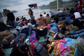 Foto: La 'caravana' de migrantes se detiene entre Guatemala y México a la espera de una estrategia oficial