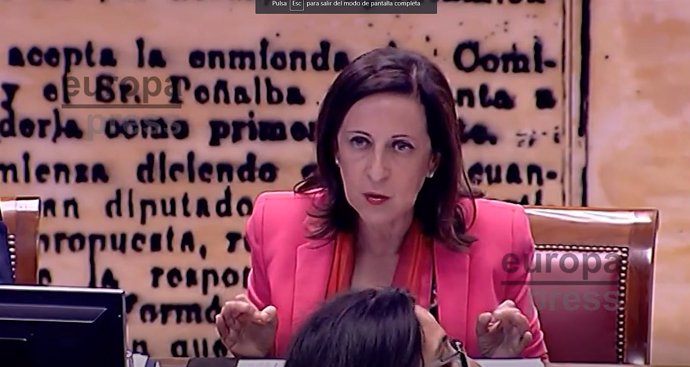Margarita Robles en una comisión de Defensa del Congreso
