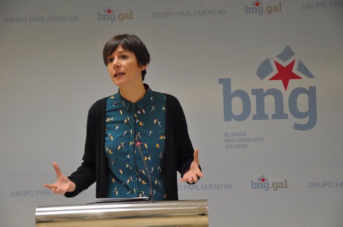 La líder del BNG, Ana Pontón, en rueda de prensa