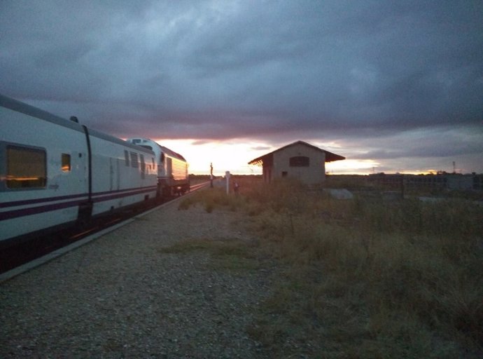 Tren averiado en Extremadura