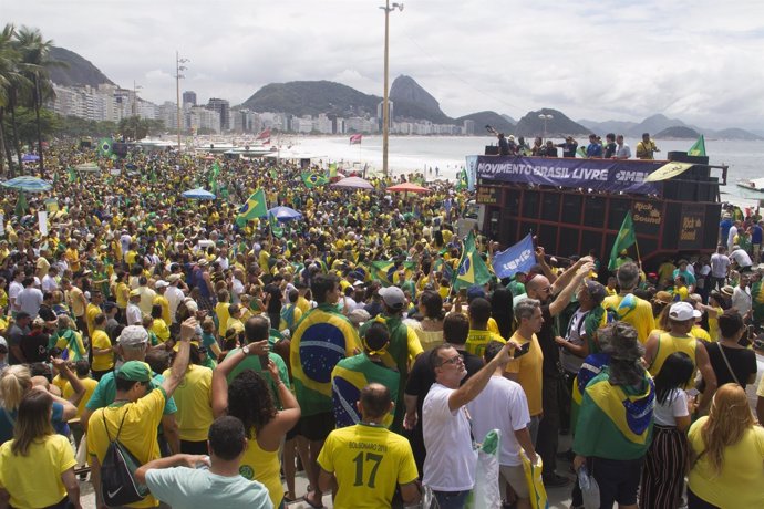 Manifestación pro Bolsonaro en Brasil 