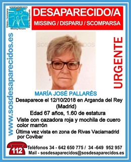 Mujer desaparecida en Arganda