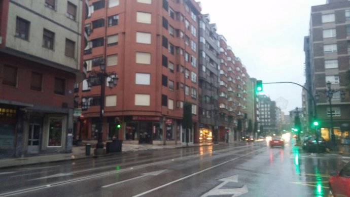 Calle General Elorza, en Oviedo