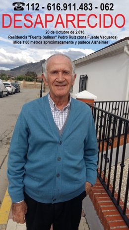 Anciano con Alzheimer desaparecido en Pedro Ruiz