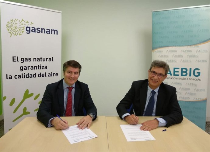 Los presidentes de Gasnam, Joaquín Mendiluce, y de AEBIG, Francisco Repullo