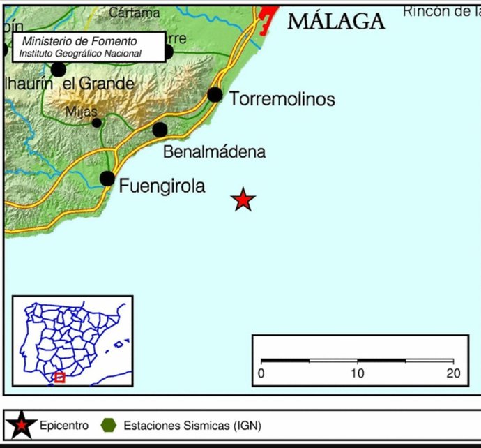 Terremoto torremolinos malaga octubre 2018 3,4 grados