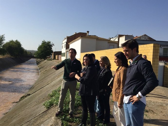 Virginia Pérez visita un municipio sevilla afectado por las riadas