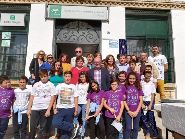 Visita al colegio San Roque, de Torredonjimeno.
