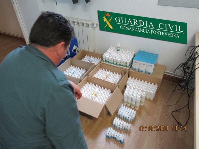 Más de cien litros de MMS incautados en Cangas.