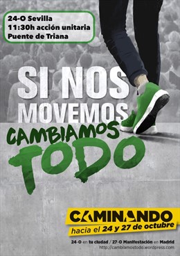 Cartel de la concentración contra la desigualdad del 24 de octubre