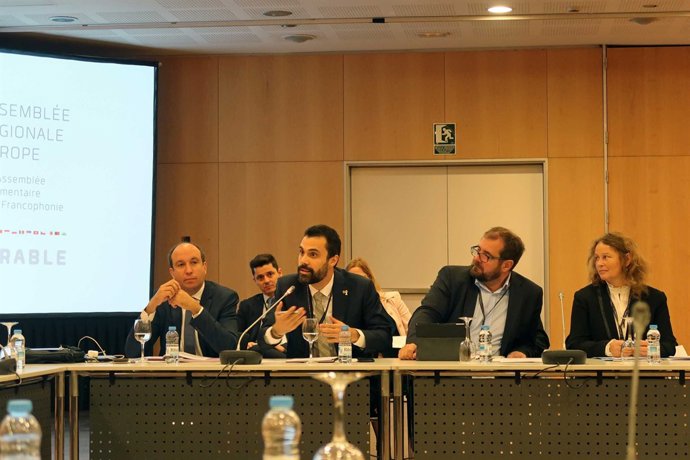 El president Roger Torrent en l'Assemblea Parlamentària de la Francofonia