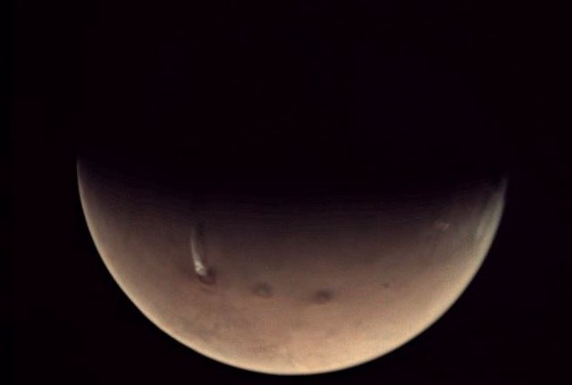 Penacho visto en Marte el 18 de octubre