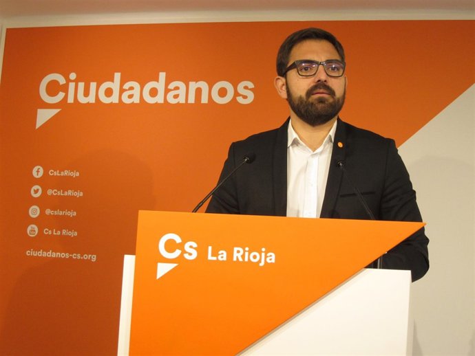El portavoz de Cs en La Rioja, Diego Ubis                            