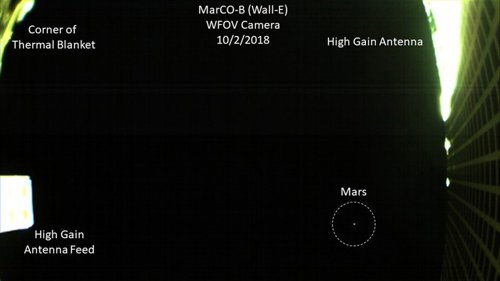 Primera imagen de Marte desde un CubeSat