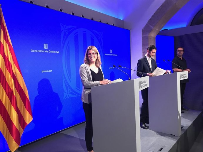 Los consellers Elsa Artadi y Damià Calvet