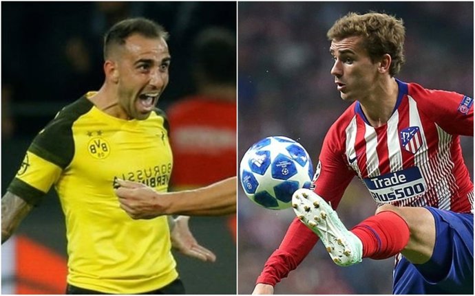 Alcácer (Borussia Dortmund) y Griezmann (Atlético Madrid)