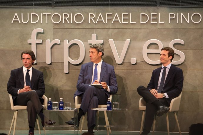 José María Aznar y Pablo Casado en la presentación del último libro de Aznar 