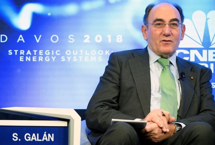 El presidente de Iberdrola, Ignacio Galán, en Davos