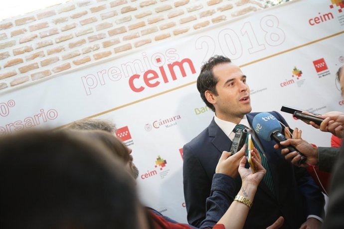 El portavoz de Cs en la Asamblea de Madrid, Ignacio Aguado