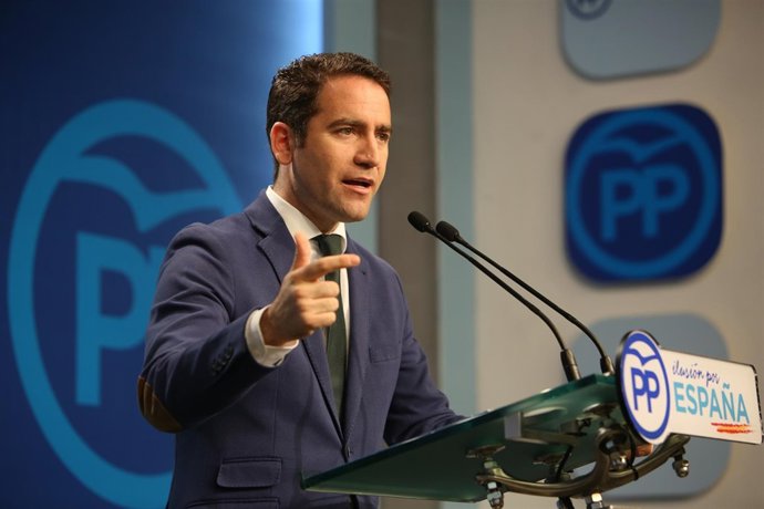 Rueda de prensa del secretario general del PP, Teodoro García Egea, en la sede d