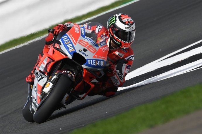 Jorge Lorenzo, en el circuito de Silverstone