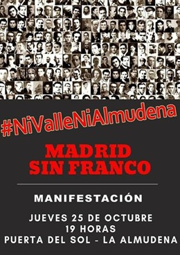 Manifestación en contra de que los restos de Franco se lleven a La Almudena