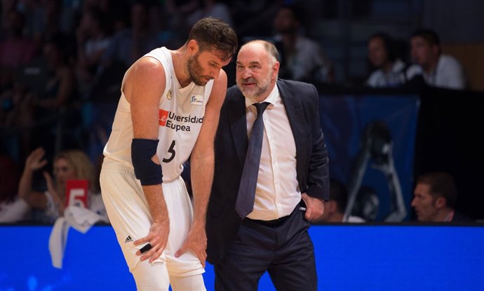 Pablo Laso con Rudy Fernández