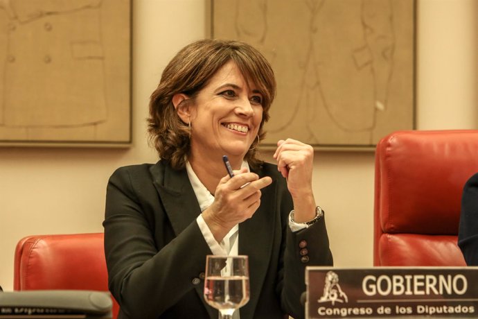 La ministra de Justicia, Dolores Delgado, comparece en la Comisión de Justicia d