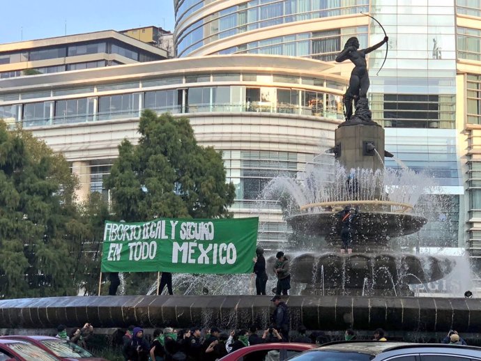 Estatua de Diana Cazadora en Ciudad de México