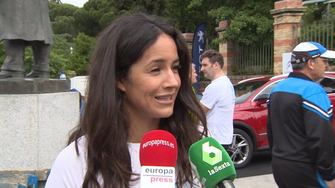 Begoña Villacís durante la carrera "Hay Salida"