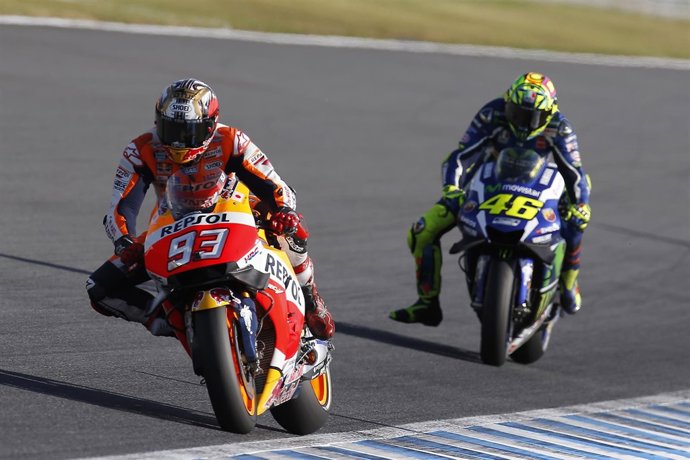 Marc Márquez y Valentino Rossi 