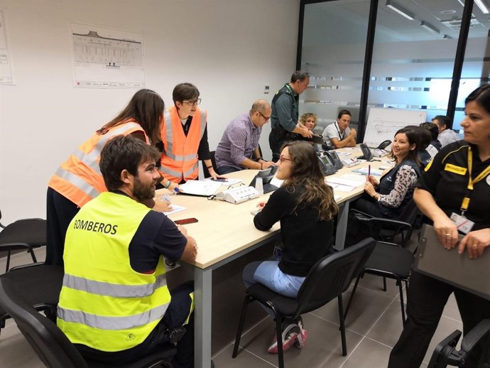 Simulacro en el aeropuerto