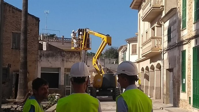 Demolición de casas en Sant Llorenç
