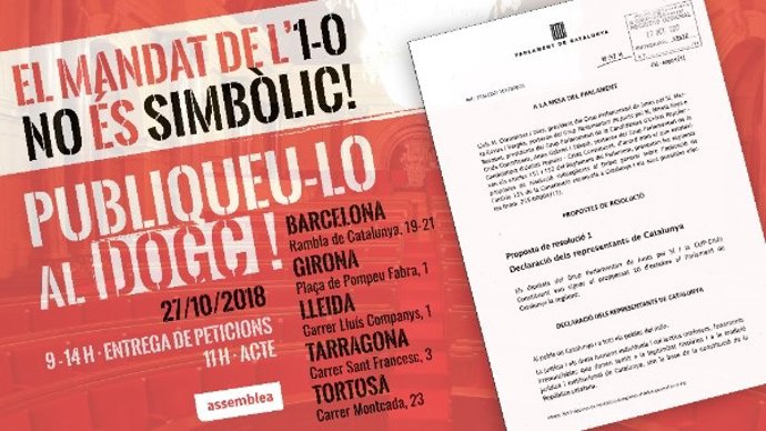 Cartell de l'ANC per a l'aniversari de la declaració d'independència