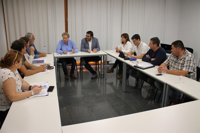 Conseller de Agricultura, V. Vidal, y alcaldes de municipios inundados