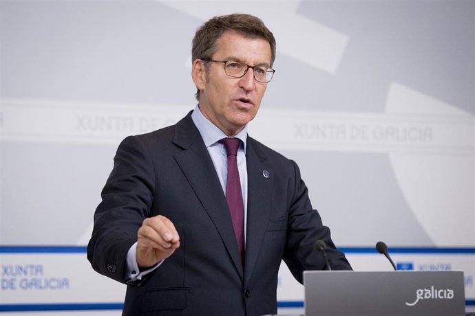 Feijóo, en la rueda de prensa posterior al Consello de la Xunta