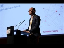 El director de l'ACT, David Font, en la inauguració del Connecta 2018