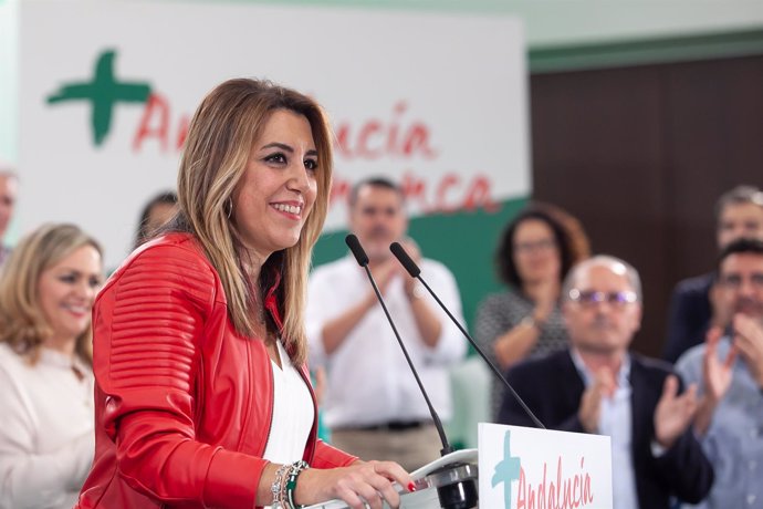 La secretaria general del PSOE-A , Susana Díaz