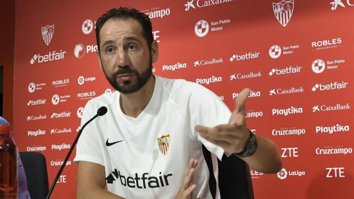 El entrenador del Sevilla FC, Pablo Machín