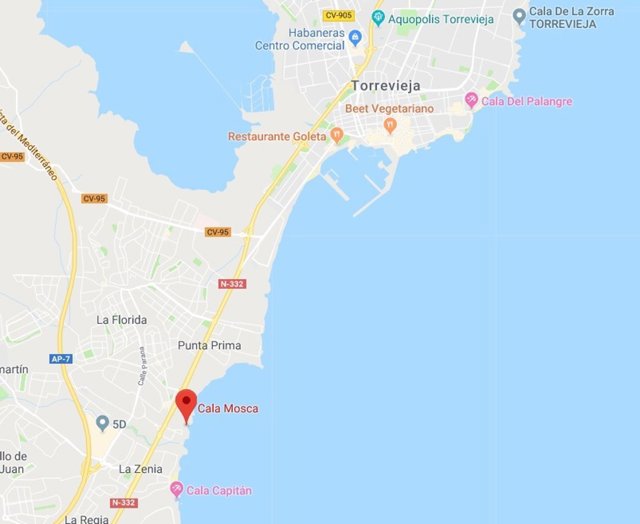 Zona de Cala Mosca donde han llegado las pateras