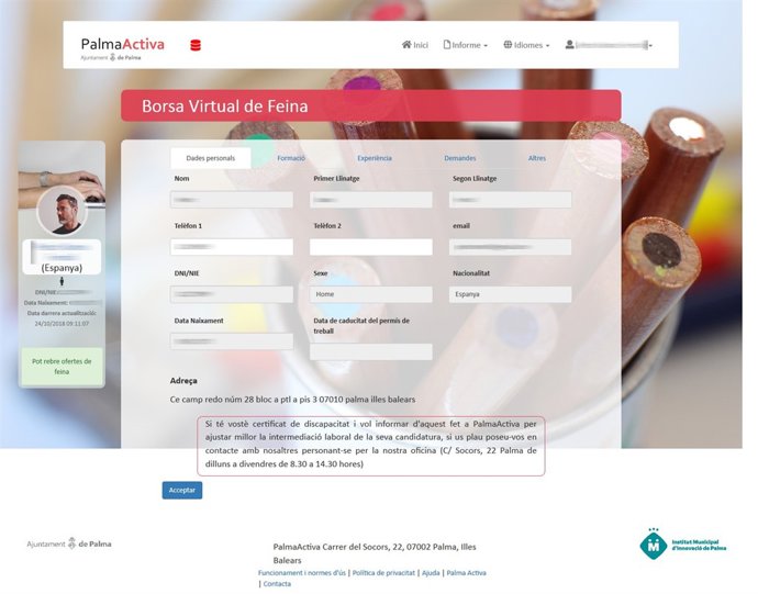 Bolsa de trabajo PalmaActiva