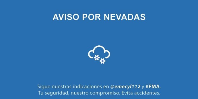 Aviso por nevadas en el norte de Castilla y León