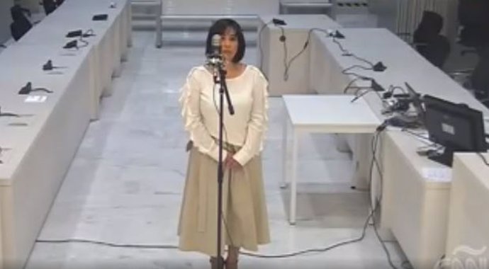 Captura de pantalla, Claudia Patricia Díaz Guillén declarando en España