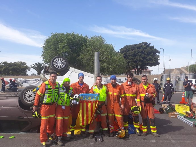 Bomberos de Gandia en el campeonato de rescate de accidentes
