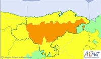 La AEMET eleva a naranja el aviso por nieve en Cantabria para este domingo