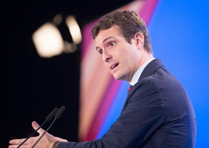 el presidente del PP, Pablo Casado, a Sevilla