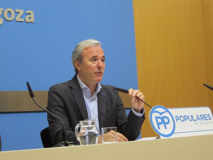 El portavoz del PP, Jorge Azcón                   