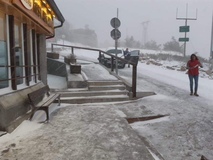 Nieve en la sierra de la Comunidad de Madrid